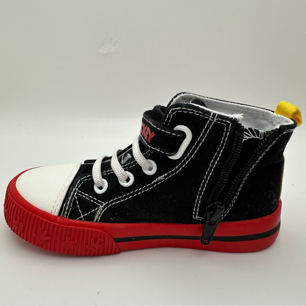 Disney Junior Mickey Mouse & Pluto High top Zip Sneakers Toddler Sz 9 - Picture 9 of 11